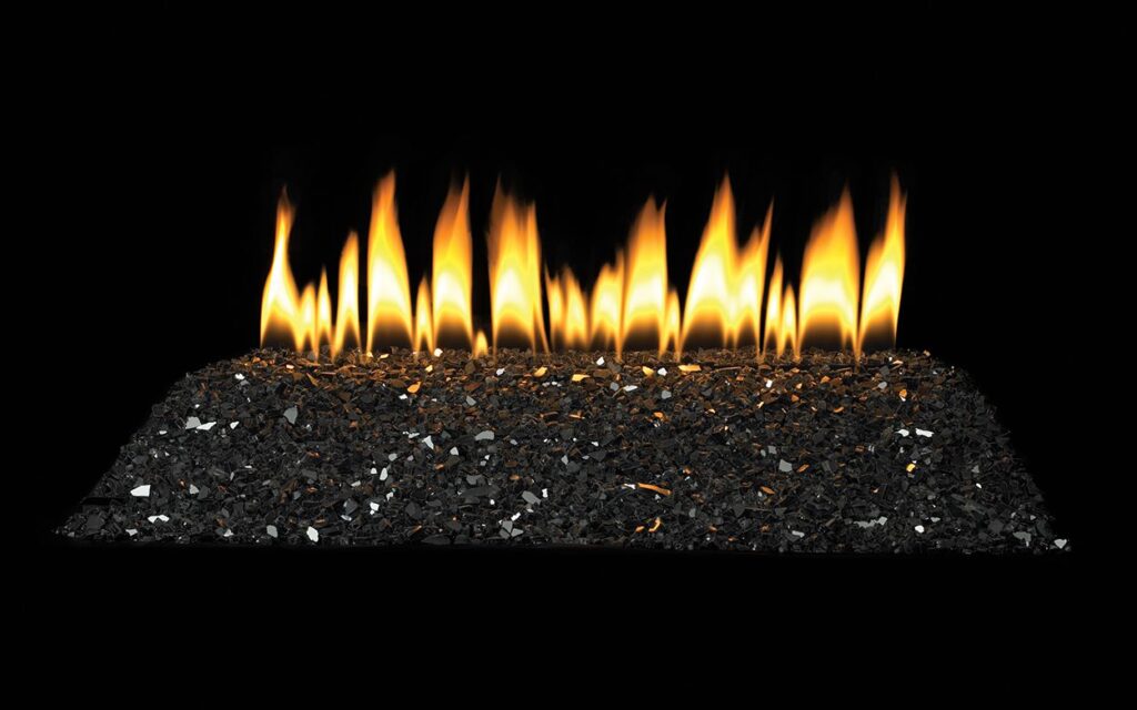 Loft Ventless Burner with Black Glass