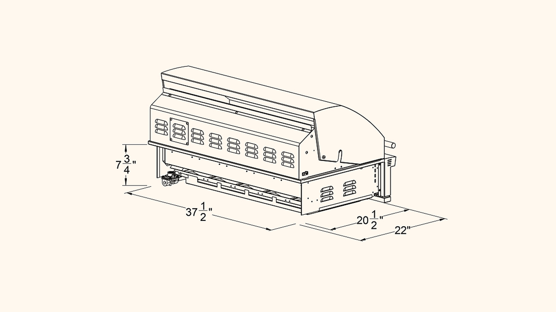Summerset Sizzler Series Gas Grill line drawing