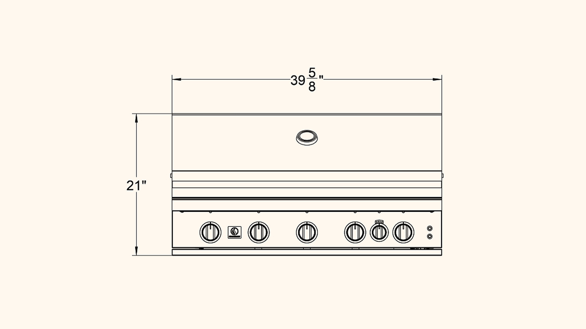 Summerset Sizzler Series Gas Grill line drawing