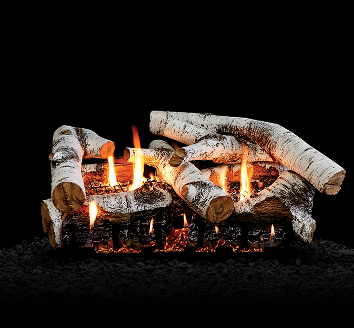 Super Birch Burncrete Gas Log Set