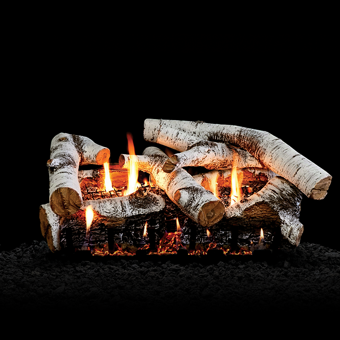 Super Birch Burncrete Gas Log Set
